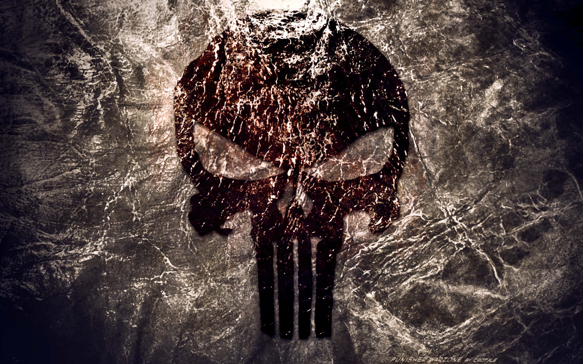 Punisher Skull Design Rough Background Desktop Wallpaper