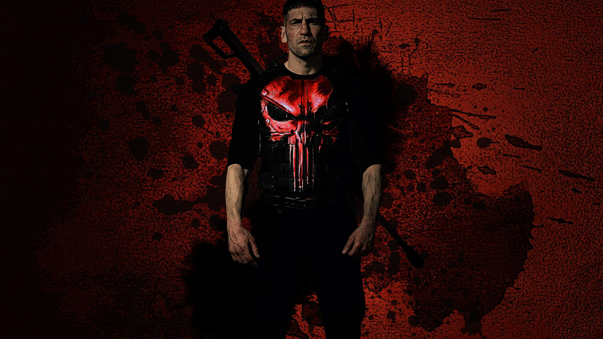 Become a vigilante with the Punisher Desktop Wallpaper Wallpaper