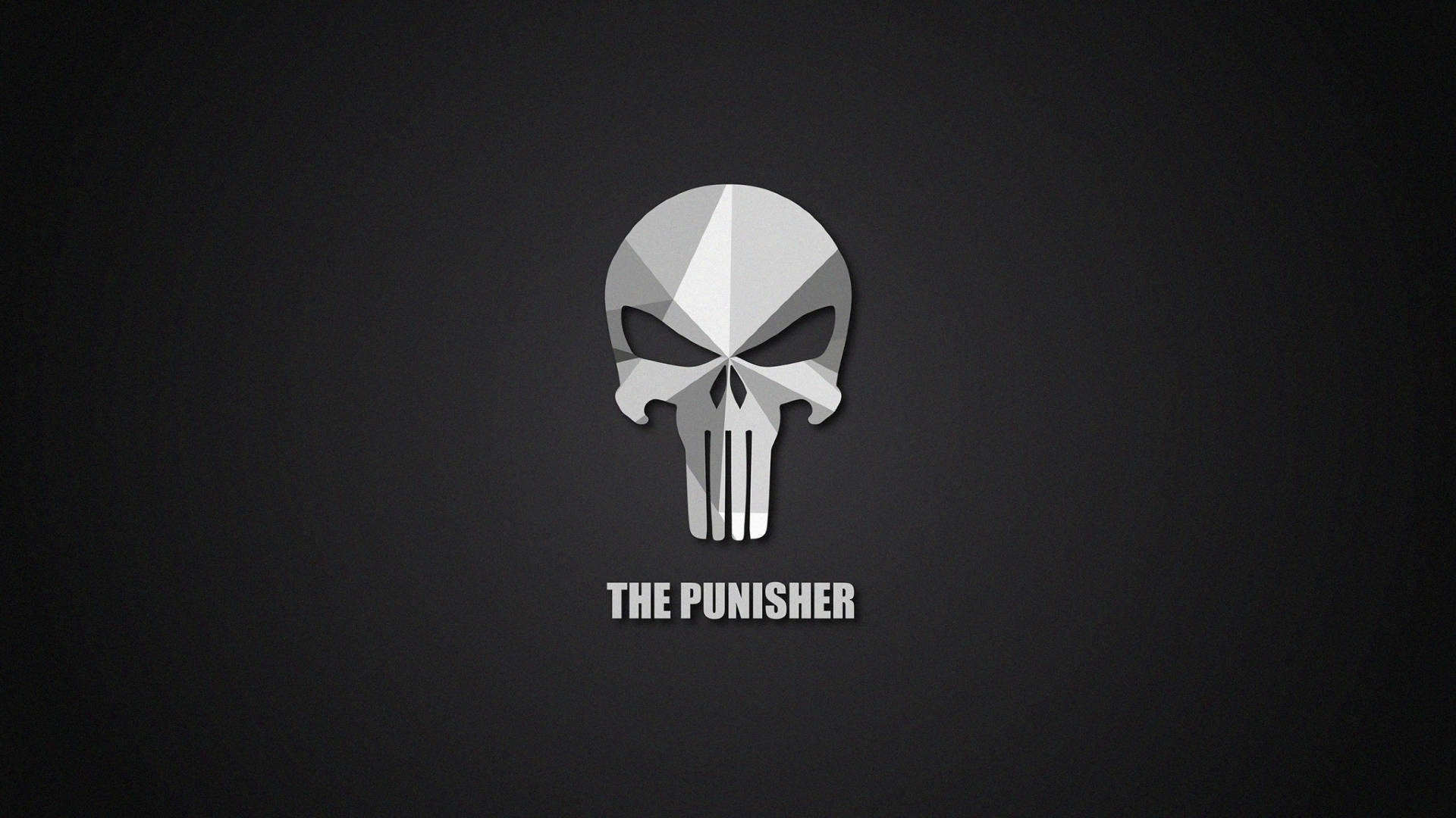 Punisher Logo In Grey Wallpaper