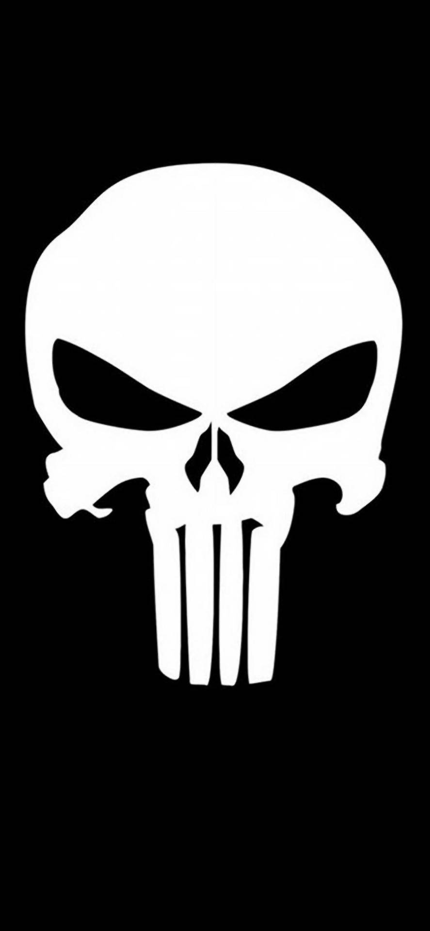 Logotipode Punisher Para Iphone Oscuro Fondo de pantalla