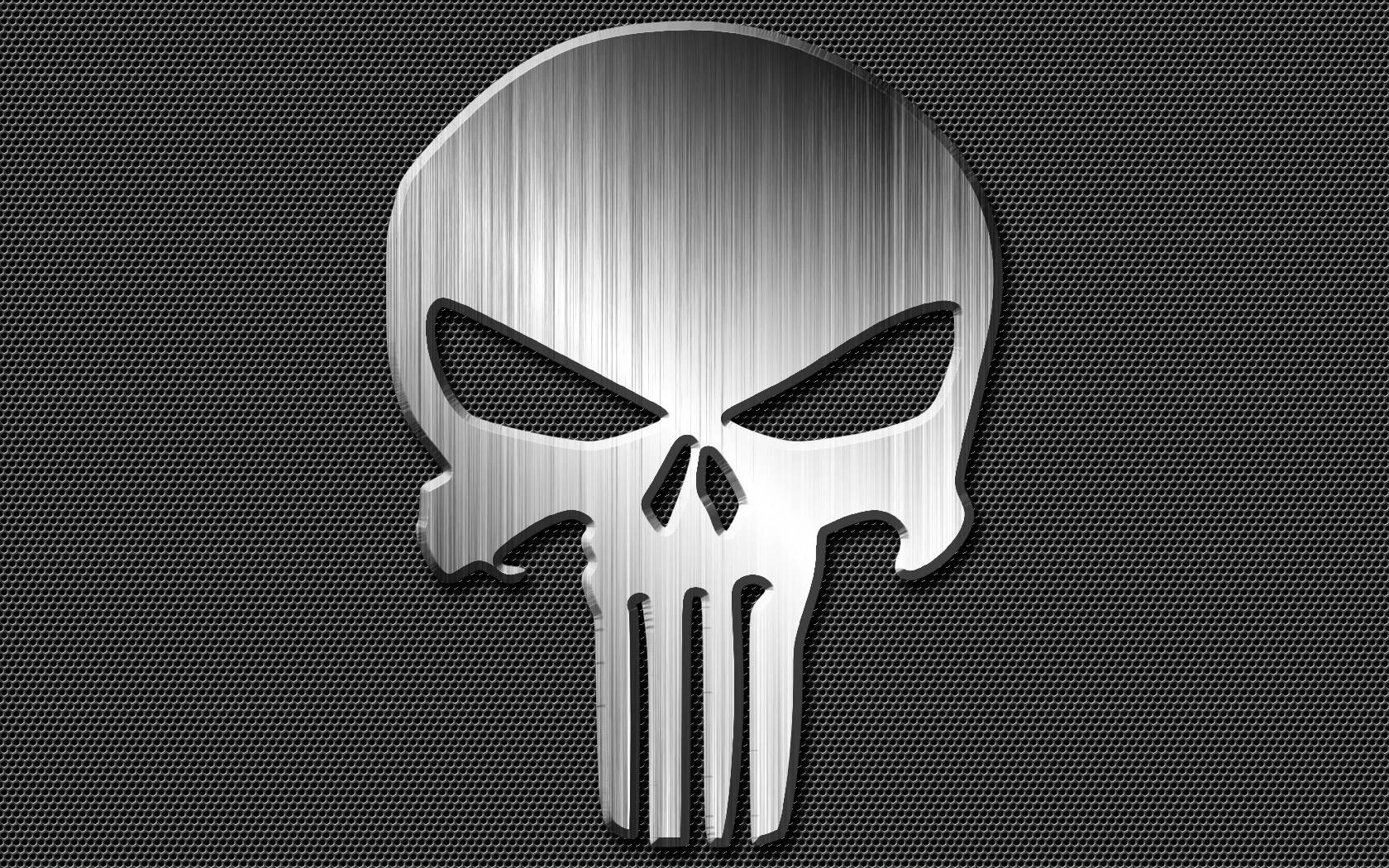 Punisher Logo On Metal Wallpaper