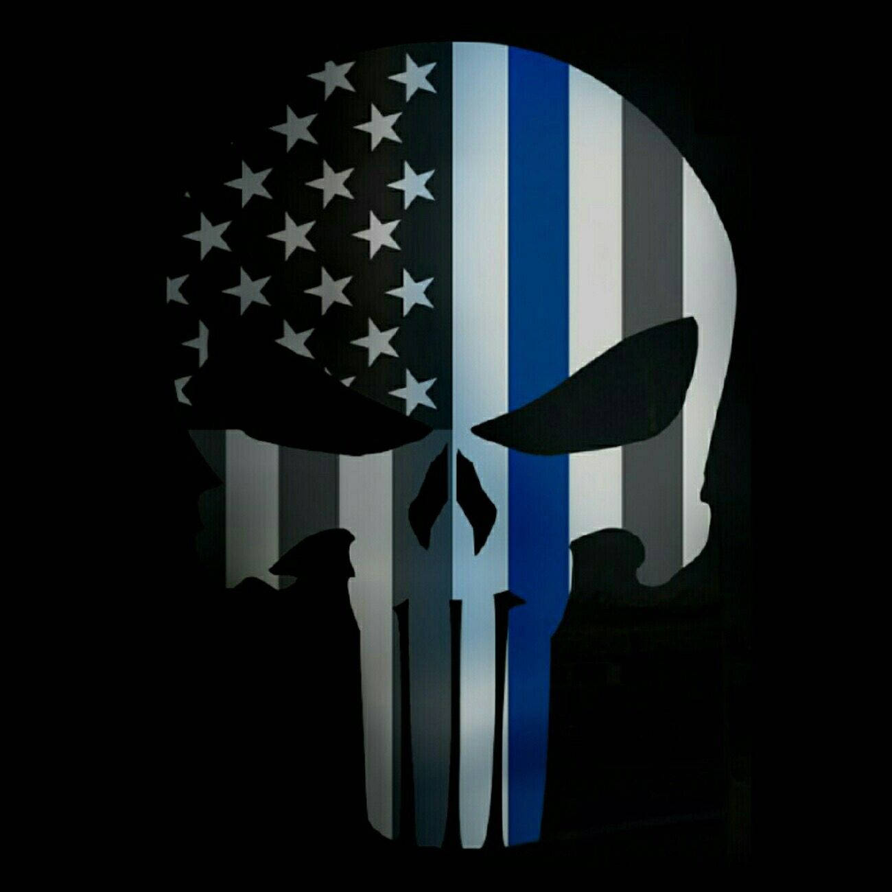 Punisher Logo USA Flag Wallpaper