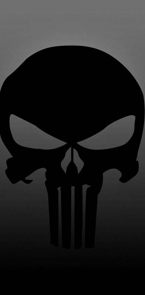 Black Punisher Skull Wallpaper