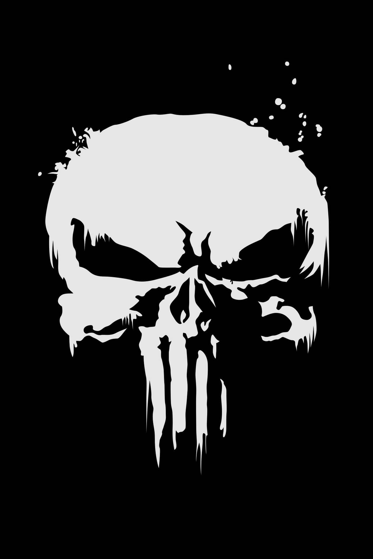 Den ikoniske Punisher Skull Logo Wallpaper