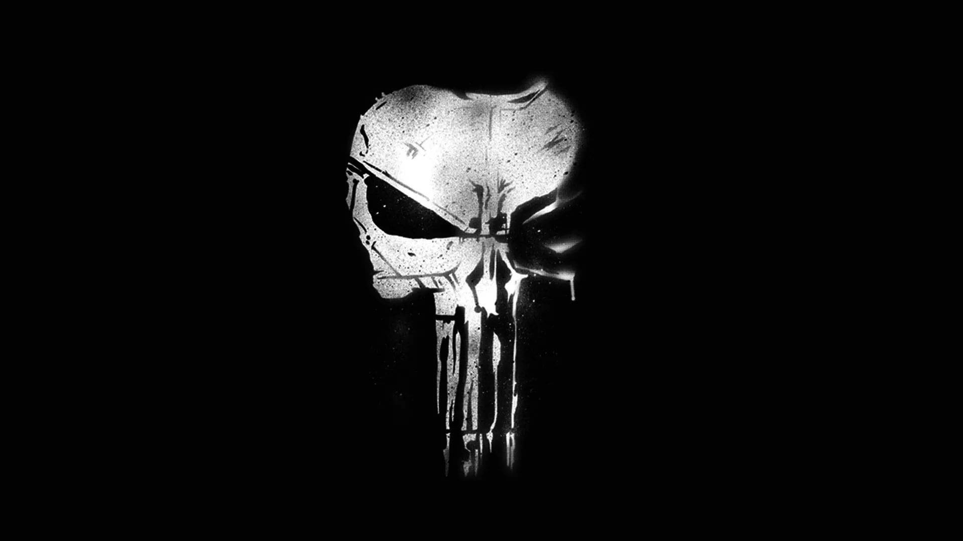 The Punisher’s signature symbol, the skull. Wallpaper