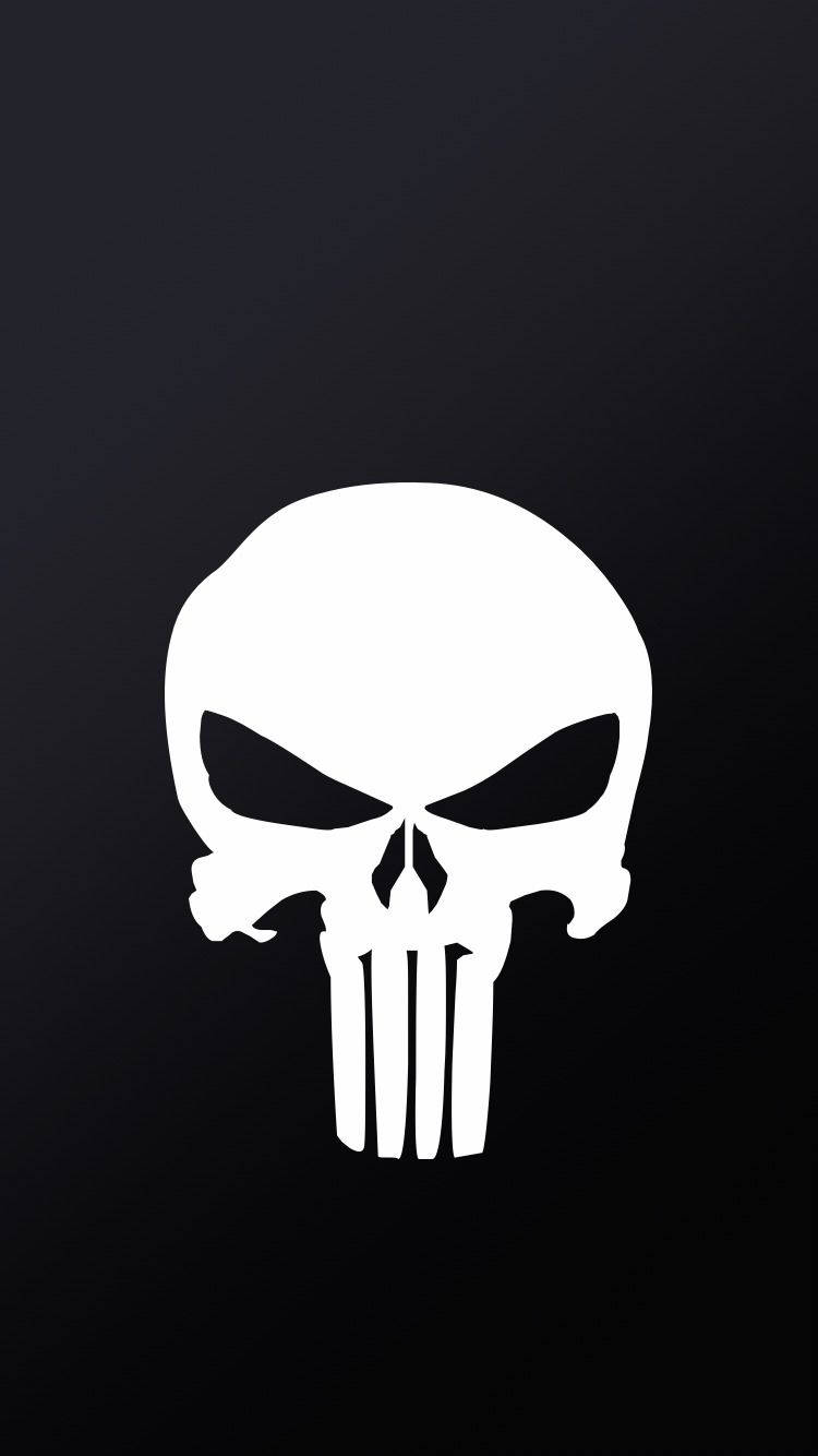 Den ikoniske Punisher Skull Emblem Wallpaper