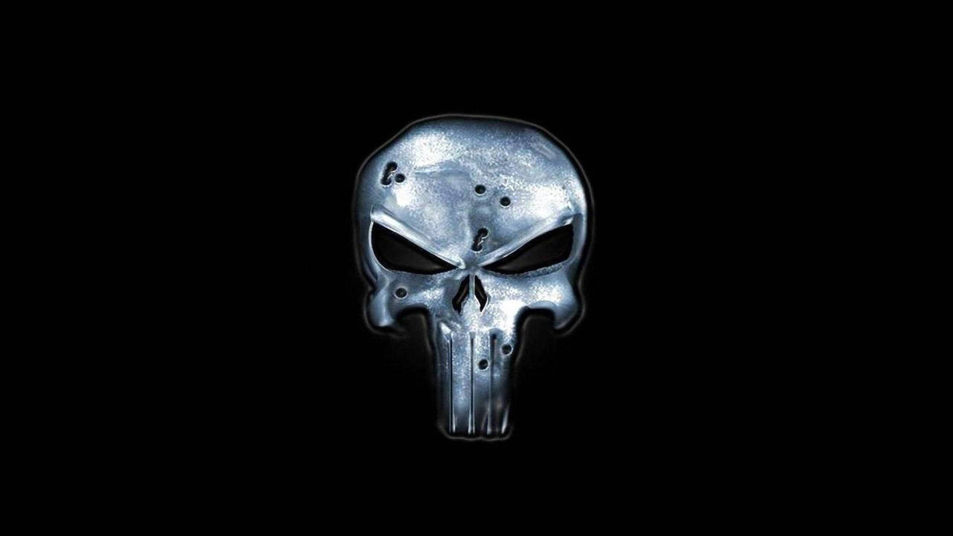 Punisher Skull With Scars Wallpaper