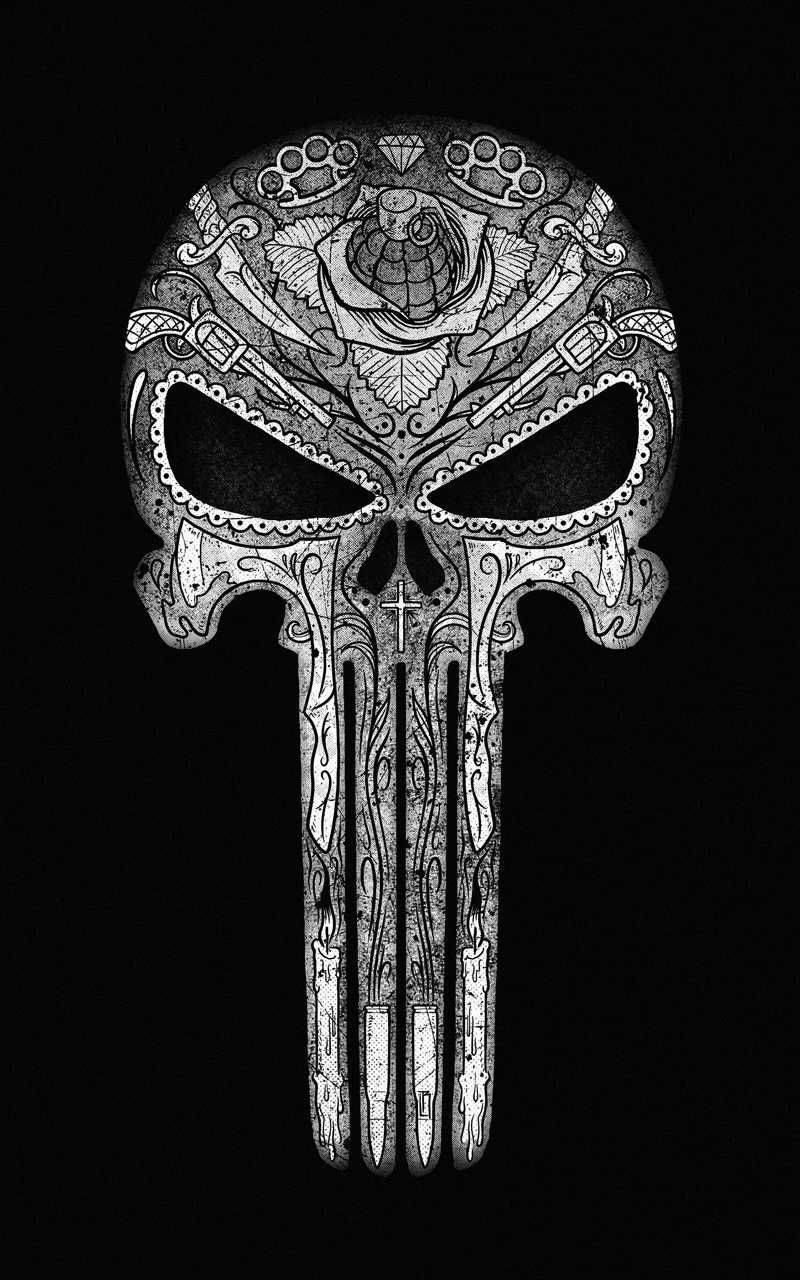Punisher Skull - Et Symbol på Hævn Wallpaper