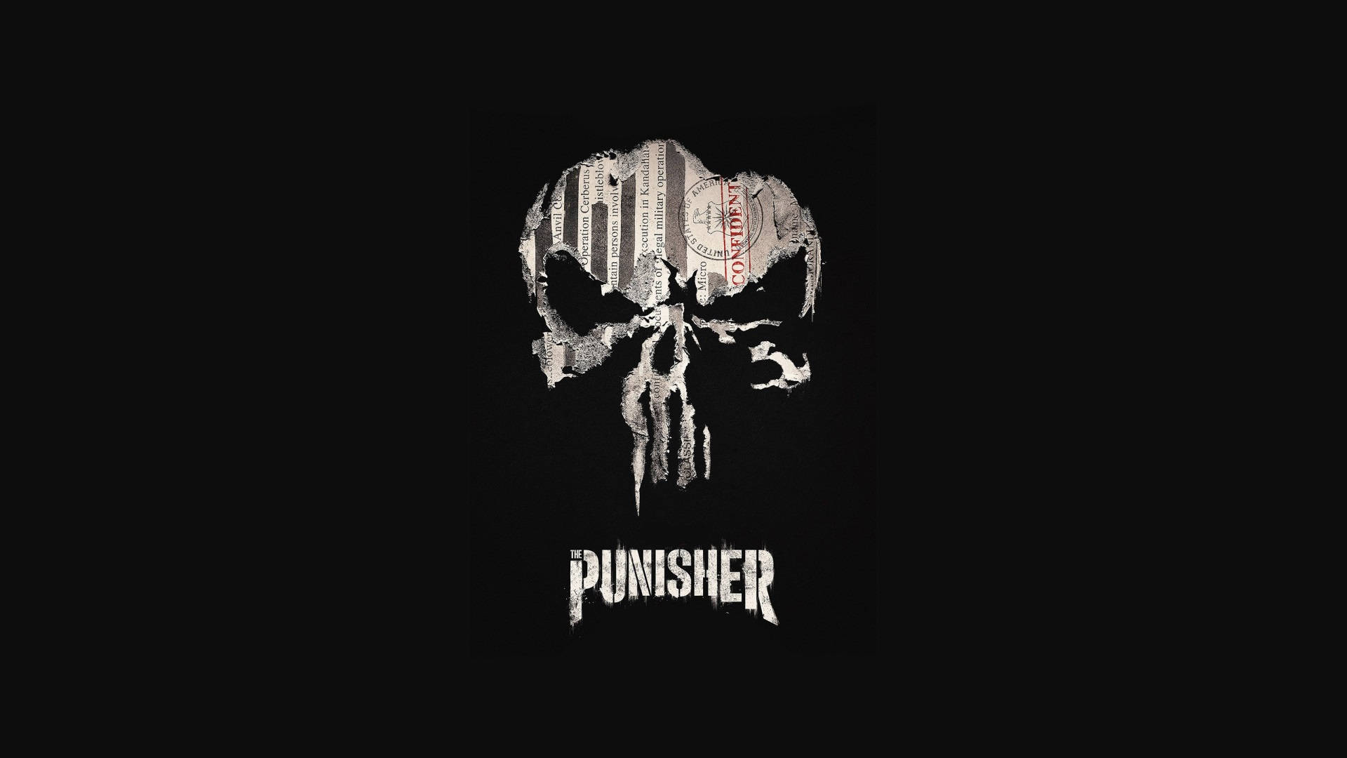 Punisher Skull With Its Name Wallpaper