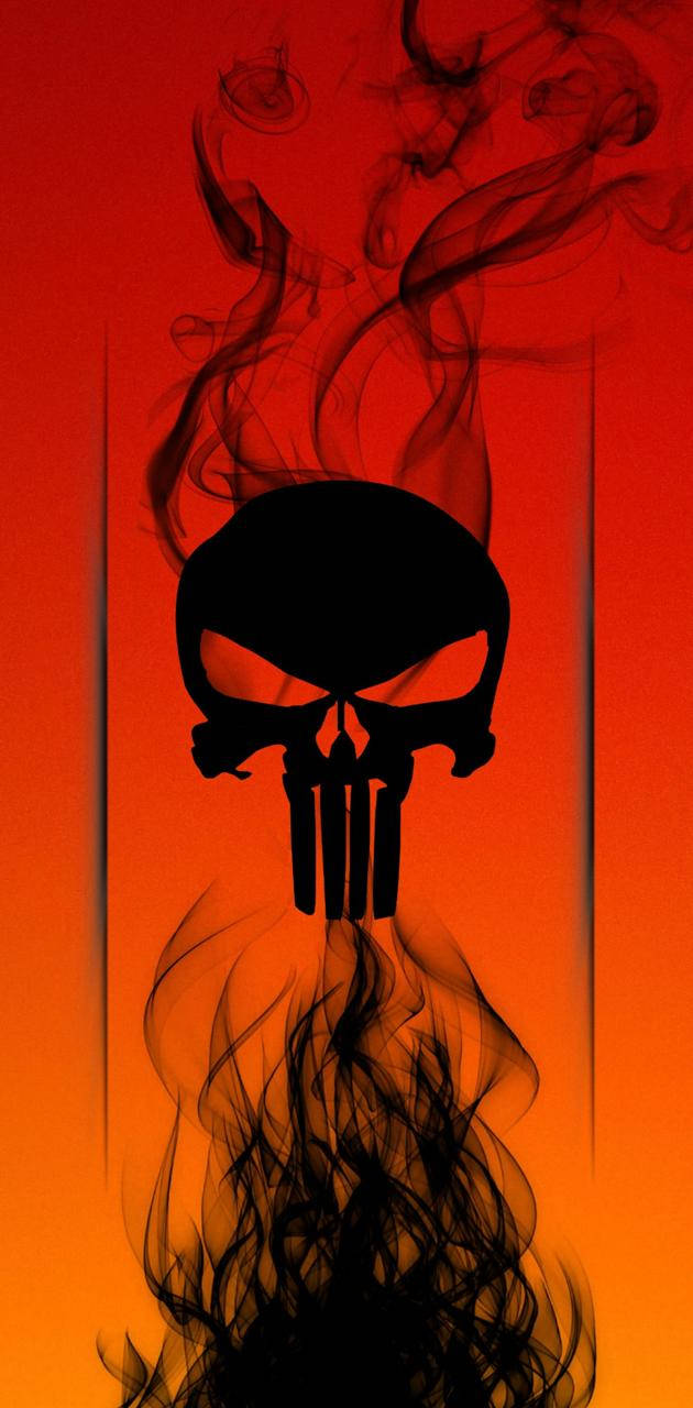 Punisher Skull With Smoke Effect Wallpaper