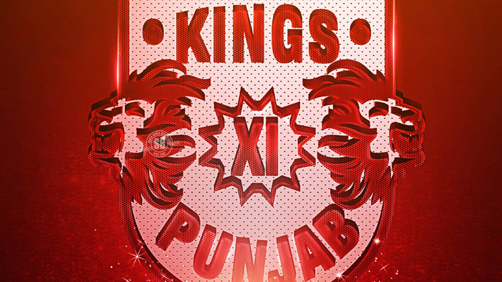 Punjab Kings Dark Red Design Wallpaper