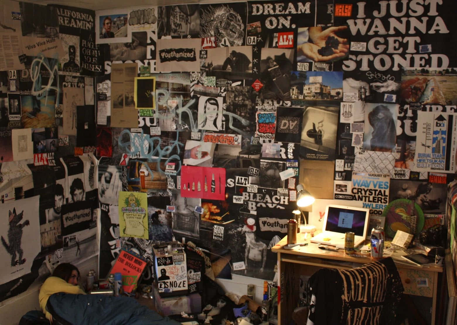 Punk Inspired Room Collage Wallpaper