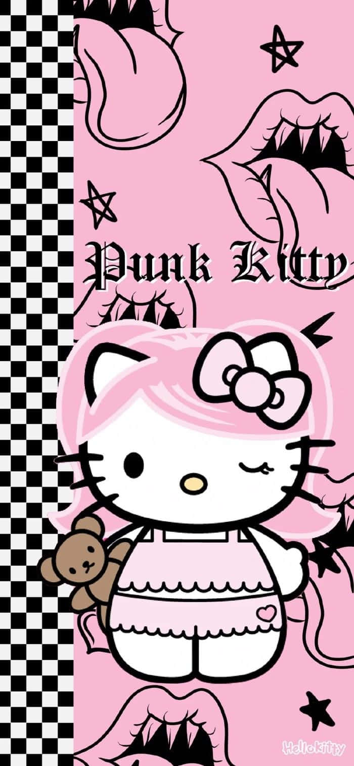 Punk Kitty Hello Kitty Graphic Wallpaper