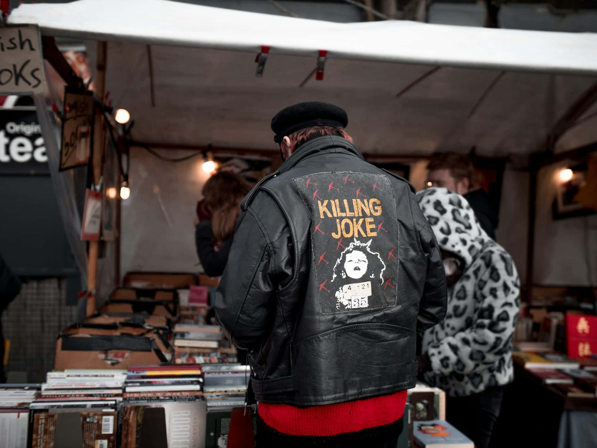 Punk Leather Jacketat Record Fair Wallpaper