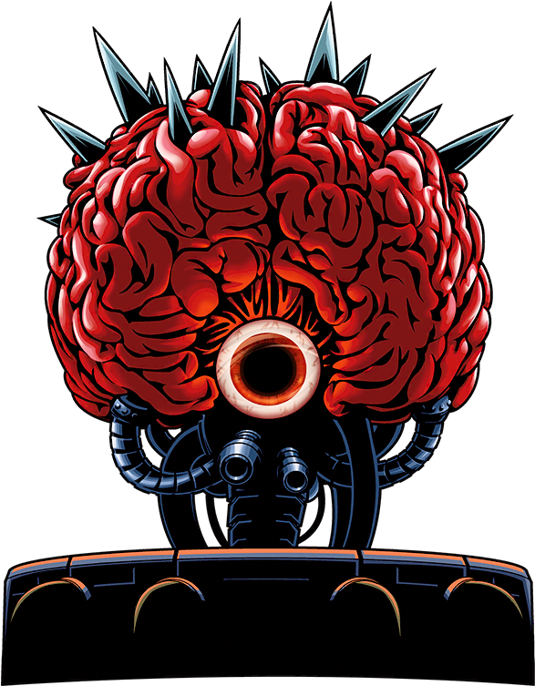 Punk Rock Brain Illustration PNG