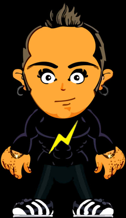 Punk Rock Caricature Character PNG