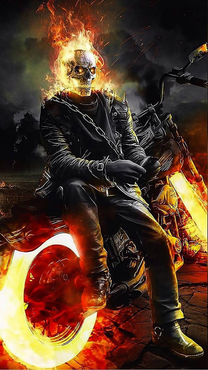 Punk Rock Ghost Rider Background