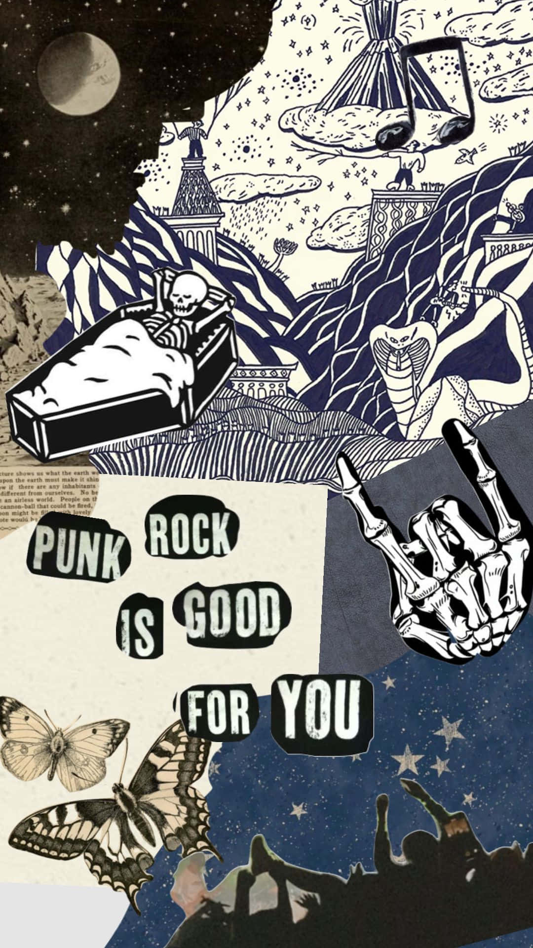 Punk Rock Good For You_ Collage Art Wallpaper
