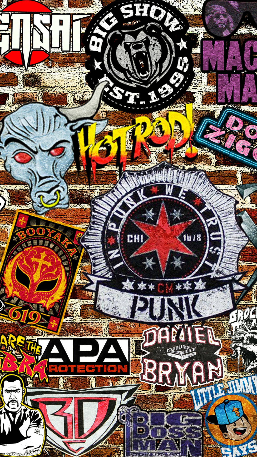 Punk-style Aesthetic Stickers Wallpaper