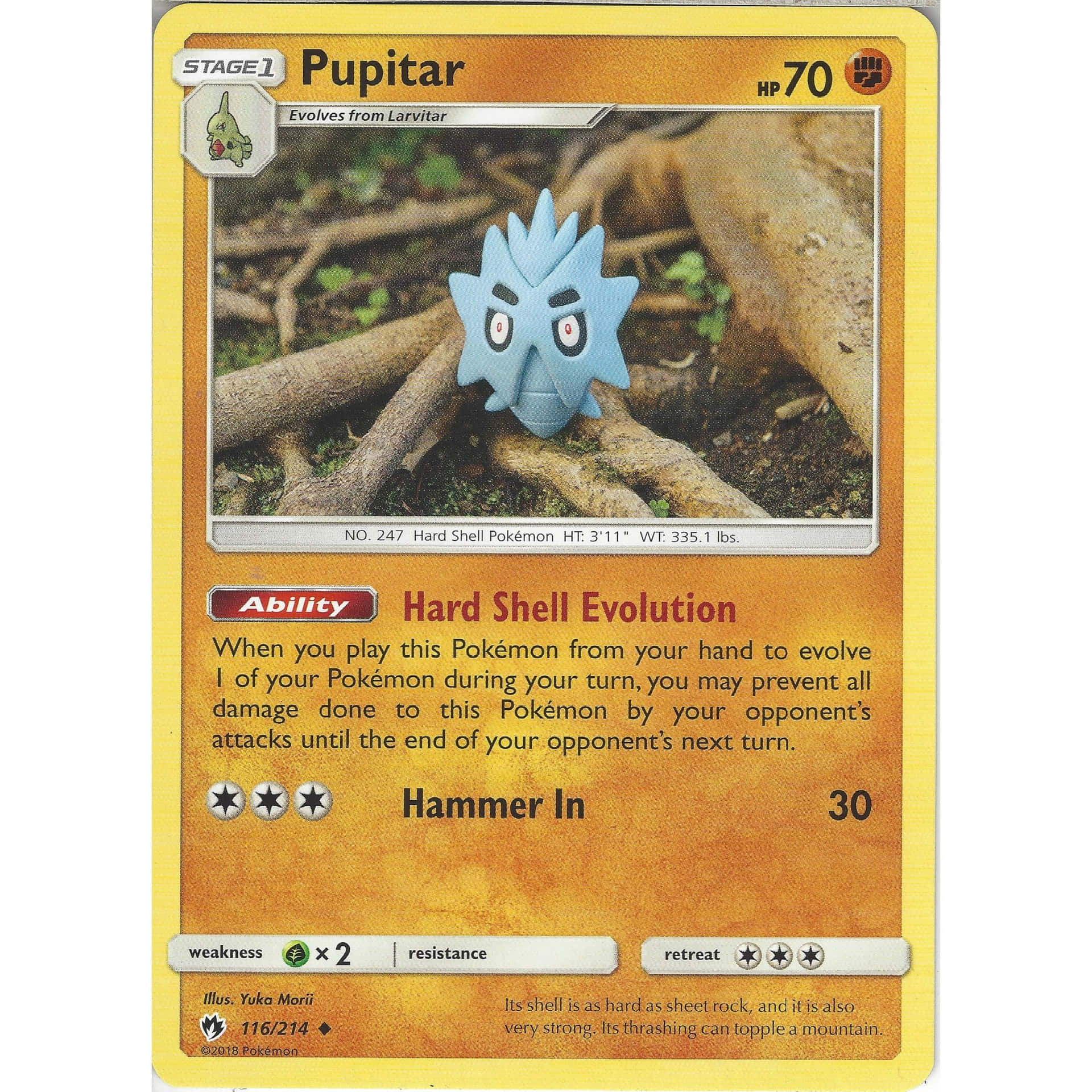 Pupitar Pokemon Card Wallpaper