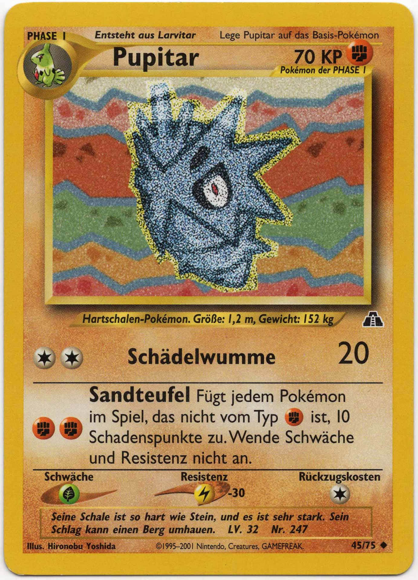 Pupitar Pokemon Card German Wallpaper