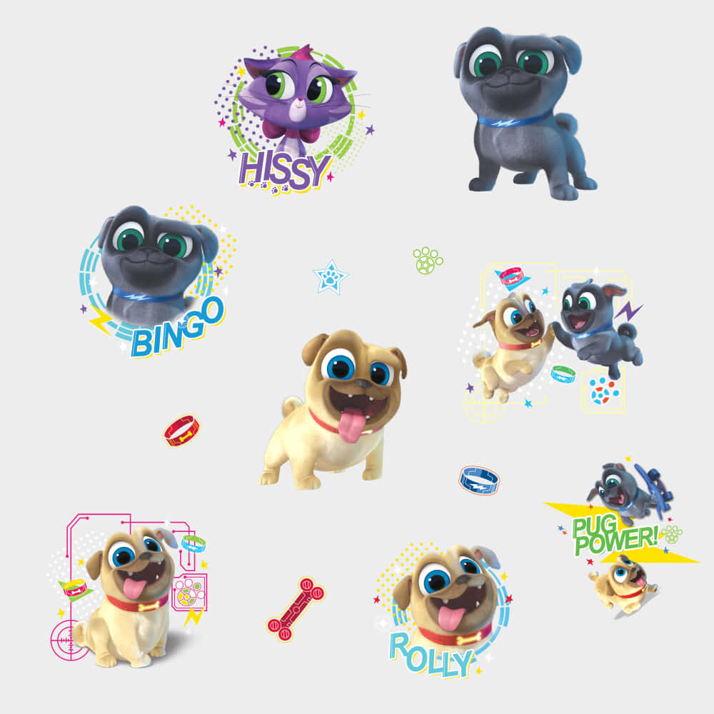 Cute Characters Of Puppy Dog Pals Wallpaper