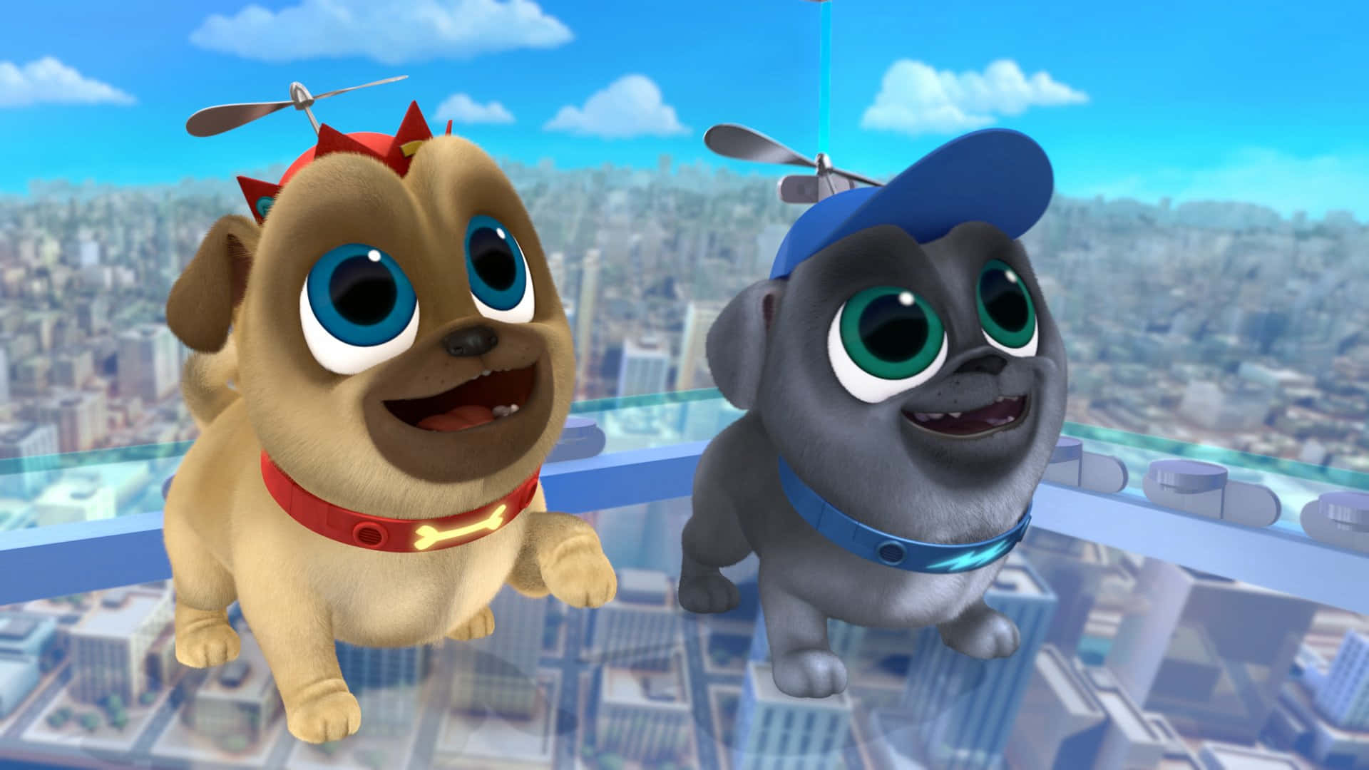 Puppy Dog Pals Above The City Wallpaper