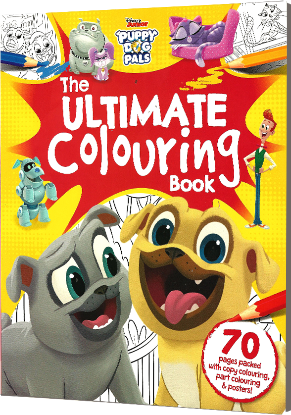 Puppy Dog Pals Ultimate Colouring Book Cover PNG