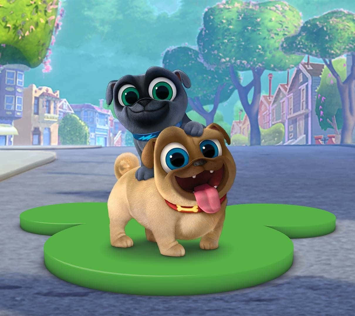 Rolly And Bingo From Puppy Dog Pals Wallpaper