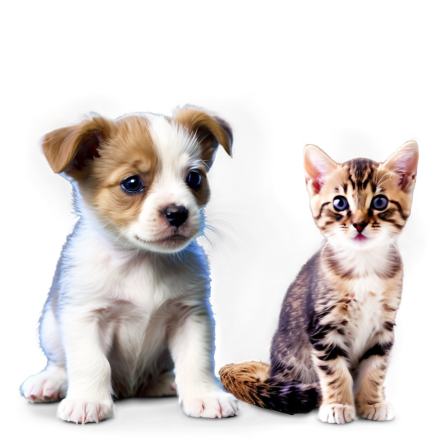 Puppy With Kitten Png Bvm6 PNG