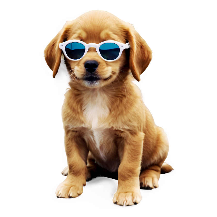 Puppy With Sunglasses Png Pvx35 PNG
