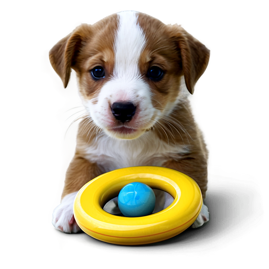 Puppy With Toy Png 05062024 PNG
