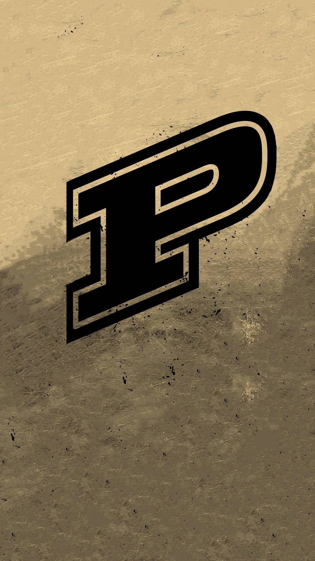 Purdue Universitets Logo I Gråbrun Gradient. Wallpaper