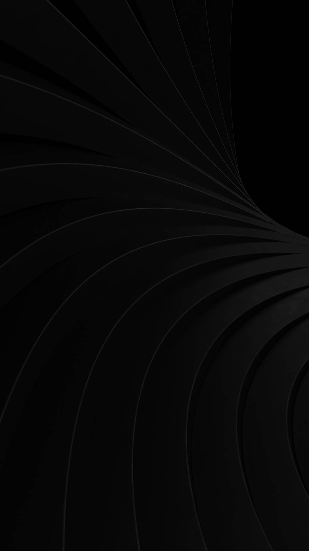 Download Pure Black Hd Phone Screen Curved Abstract Wallpaper | Wallpapers .com