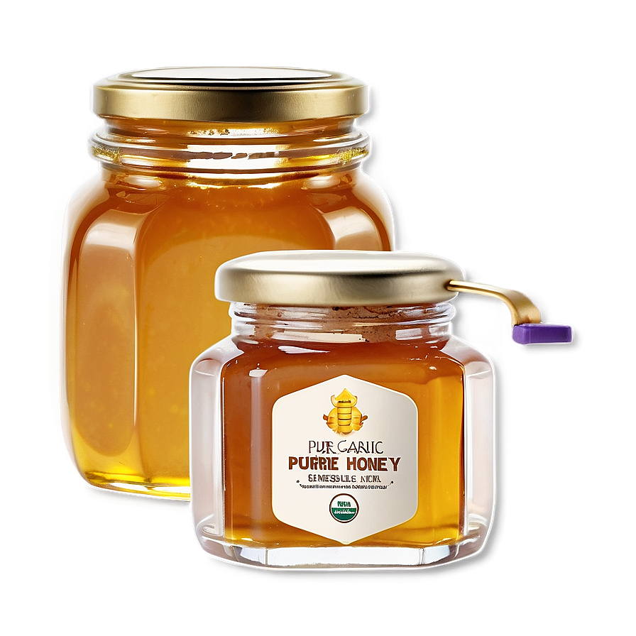 Pure Organic Honey Jar Png Iqw PNG