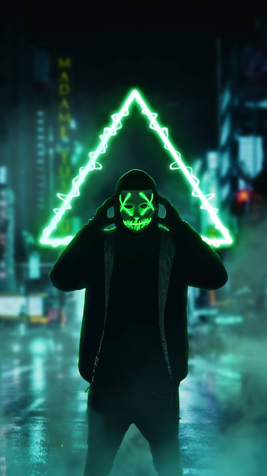 Máscarade Purge Triângulo Verde. Papel de Parede