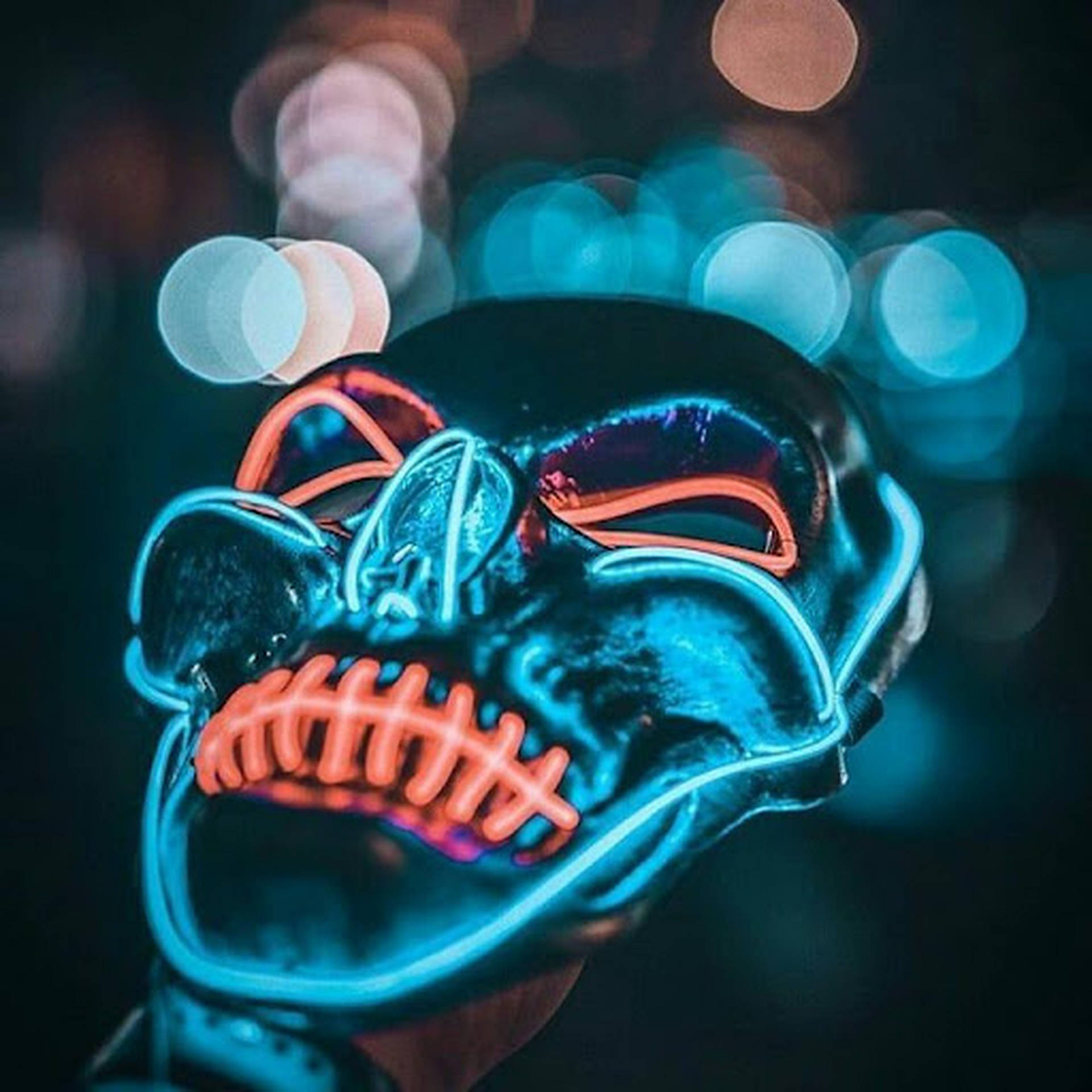 Purge Mask With LED Lights Wallpaper