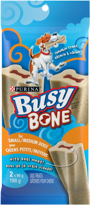 Purina Busy Bone Dog Treats Package PNG