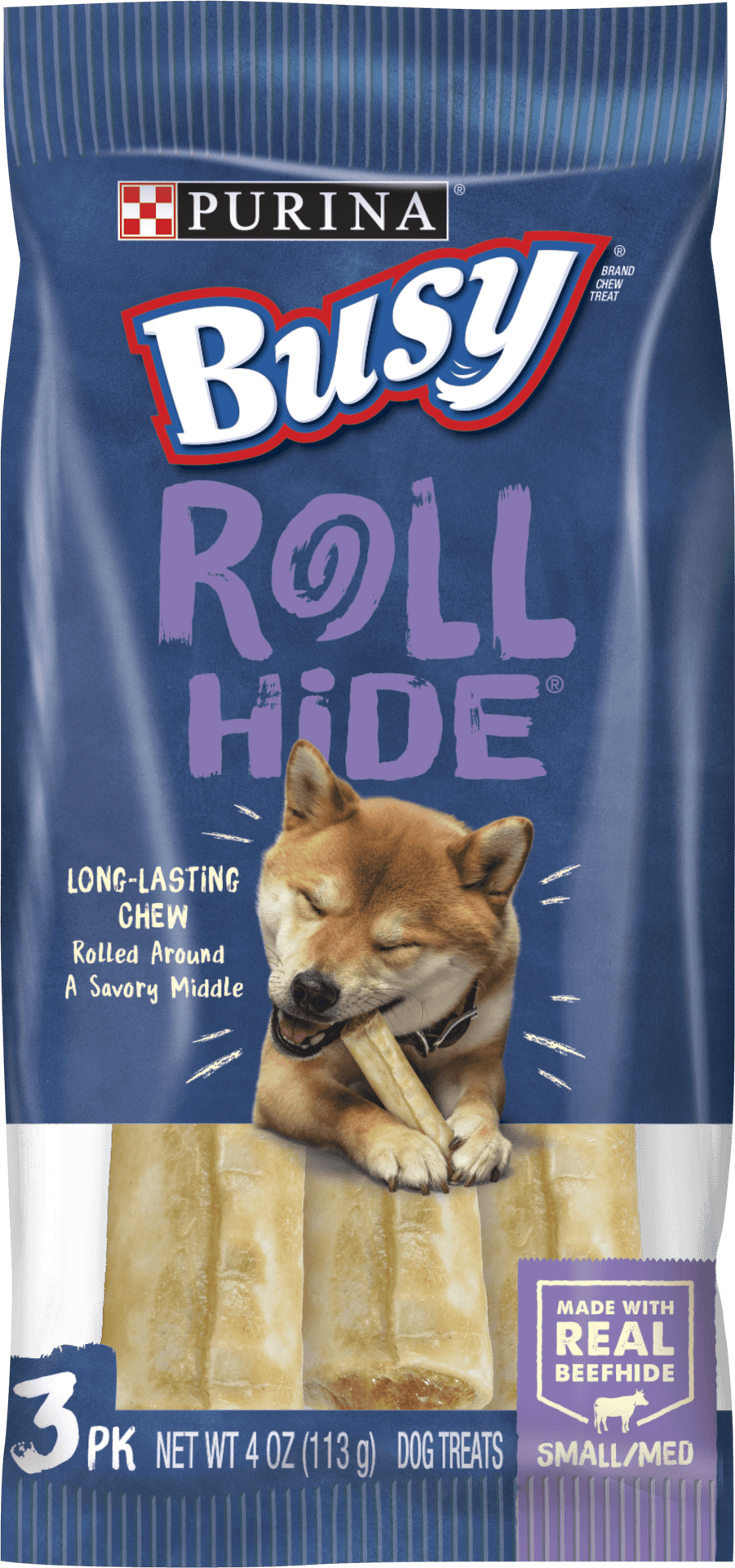 Purina Busy Rollhide Dog Treats Package PNG