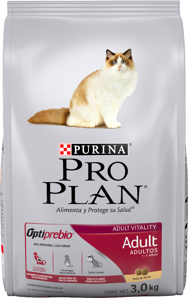 Purina Pro Plan Adult Cat Food Package PNG