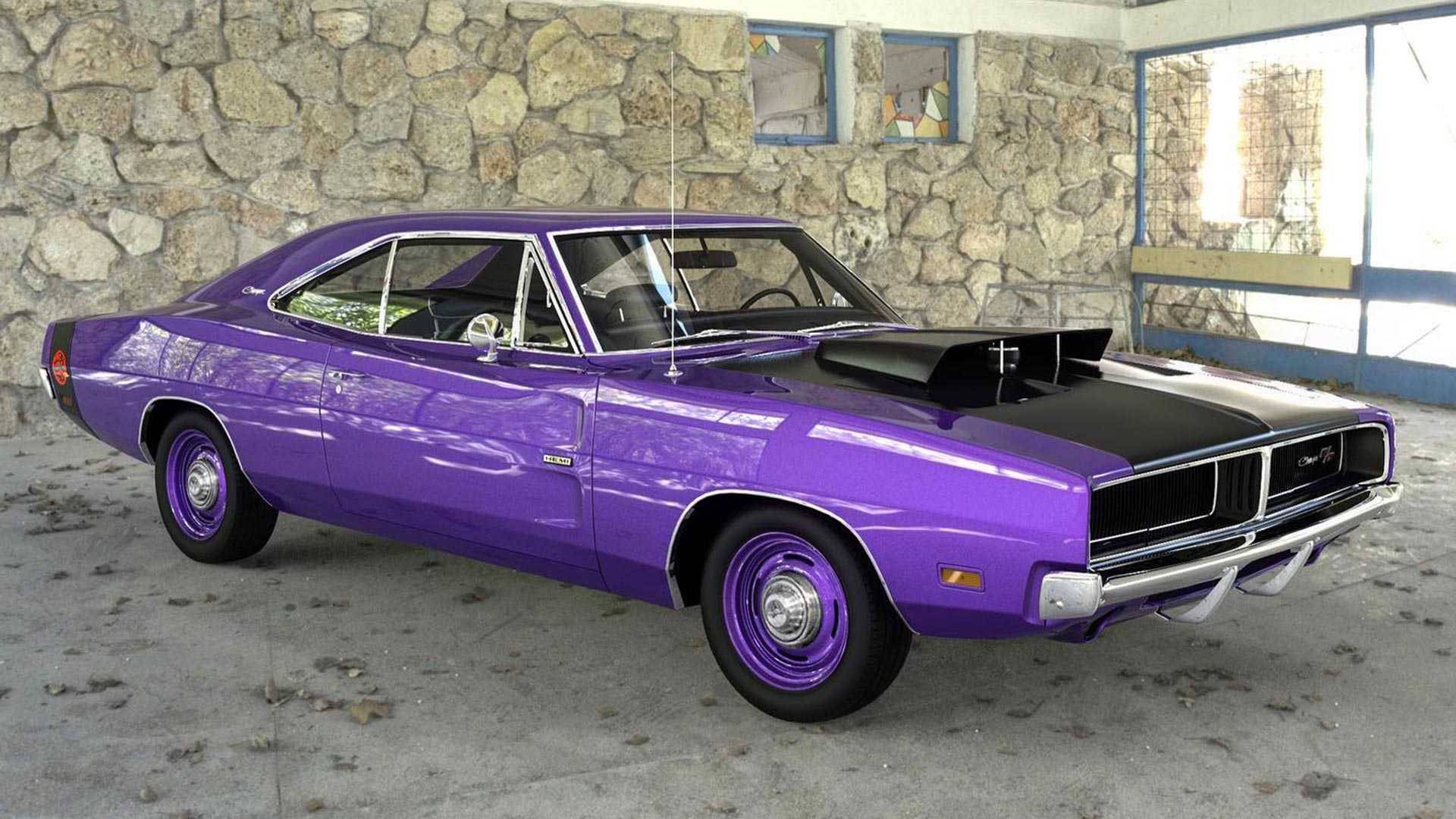 Purple 1969 Dodge Charger