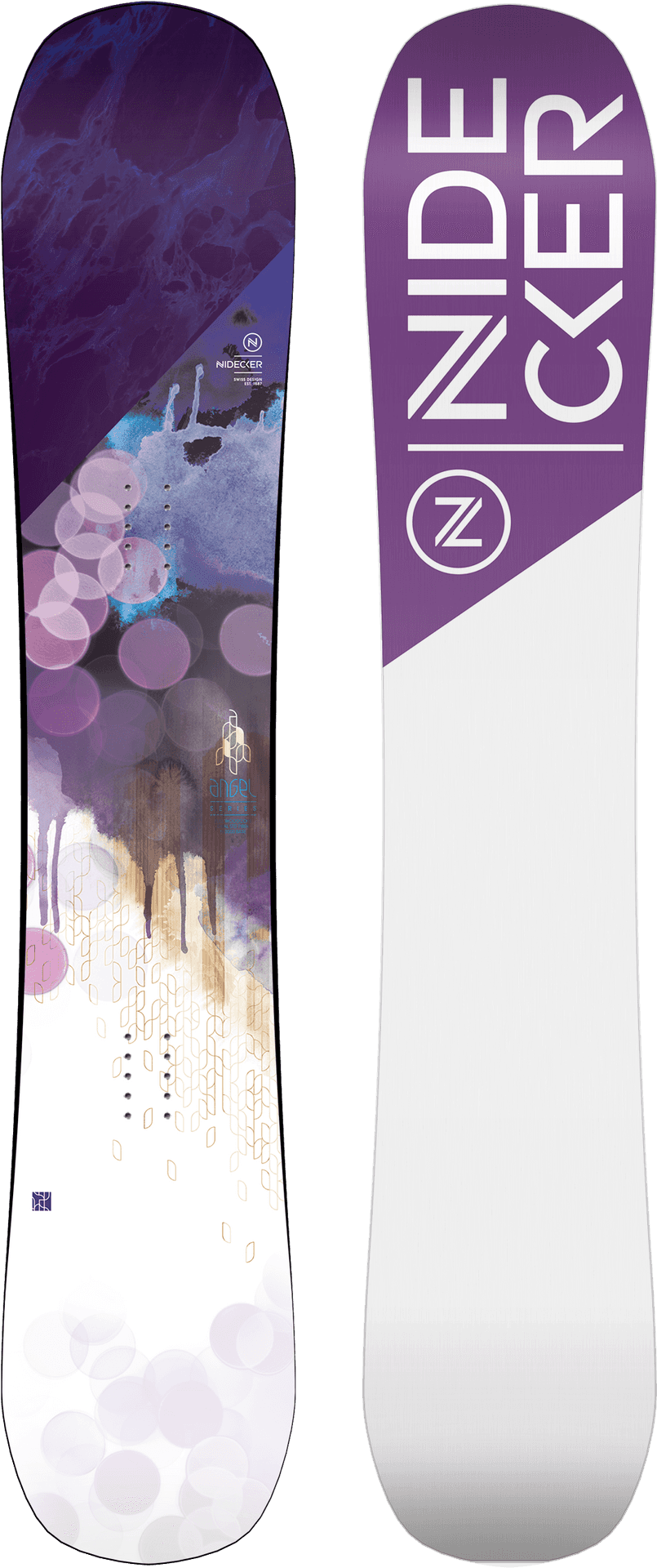 Purple Abstract Design Snowboard PNG
