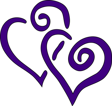 Purple Abstract Heart Design PNG