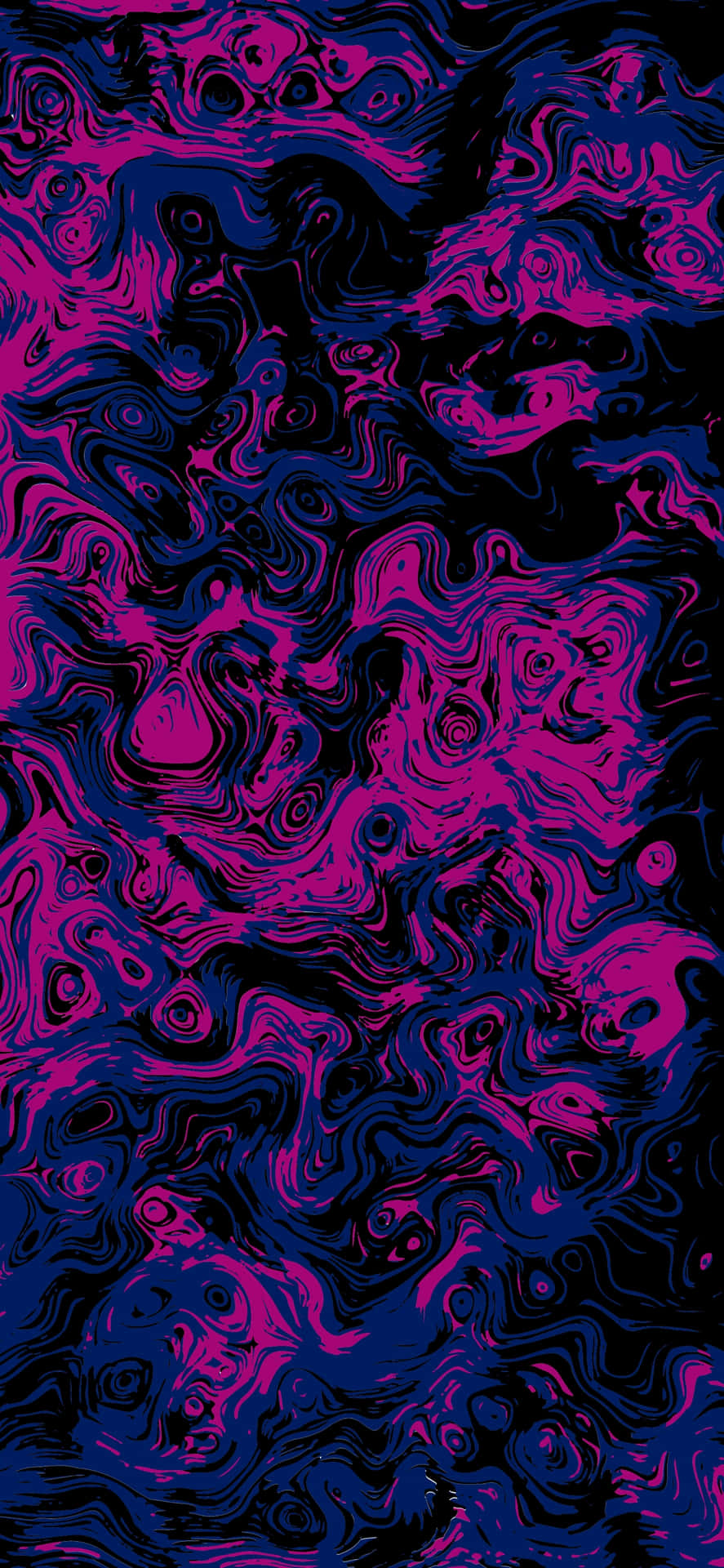 En lilla og sort svævende mønster Wallpaper