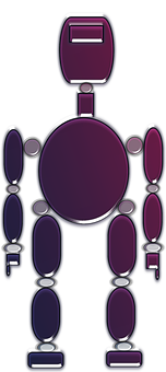 Purple Abstract Robot Design PNG