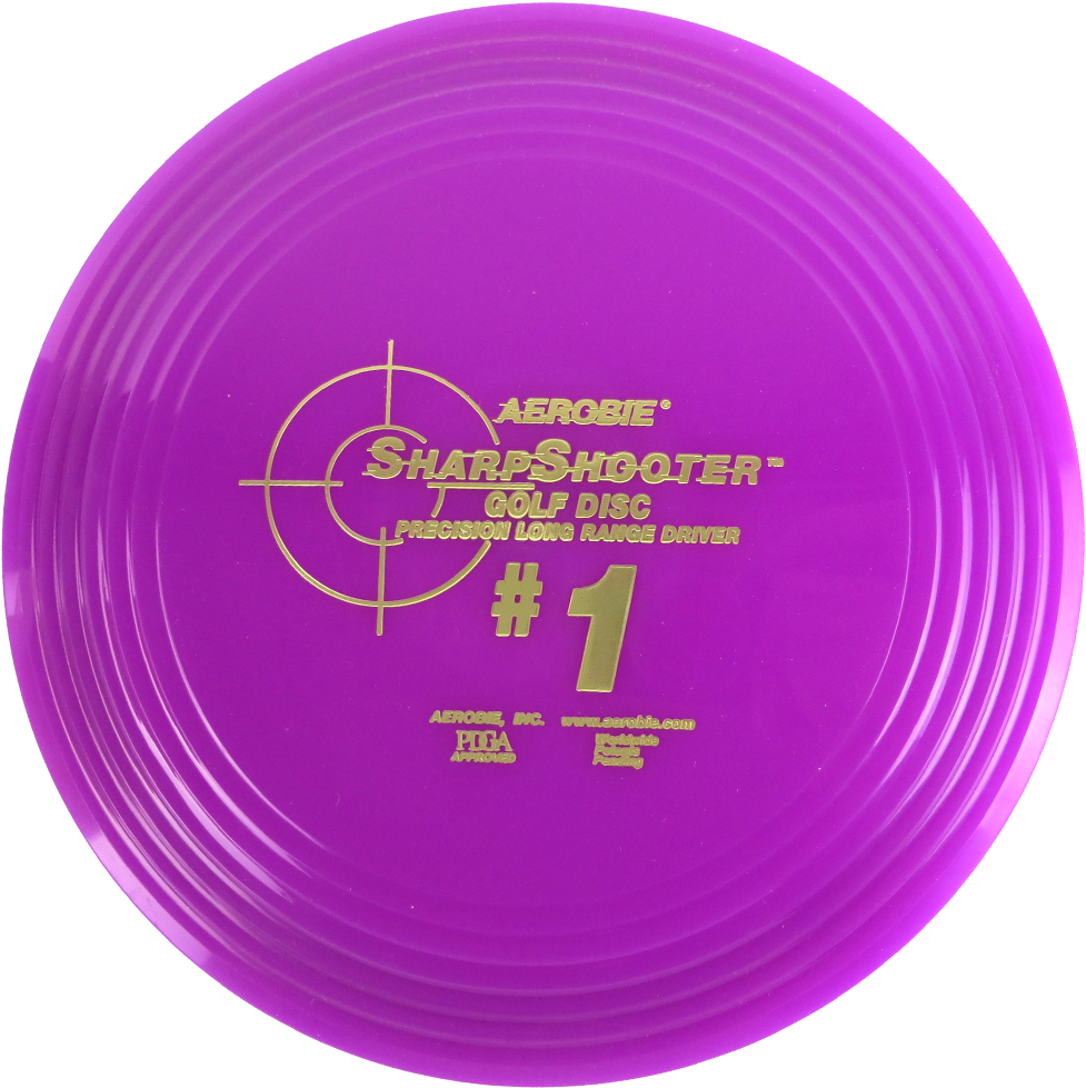 Purple Aerobie Sharpshooter Golf Disc PNG