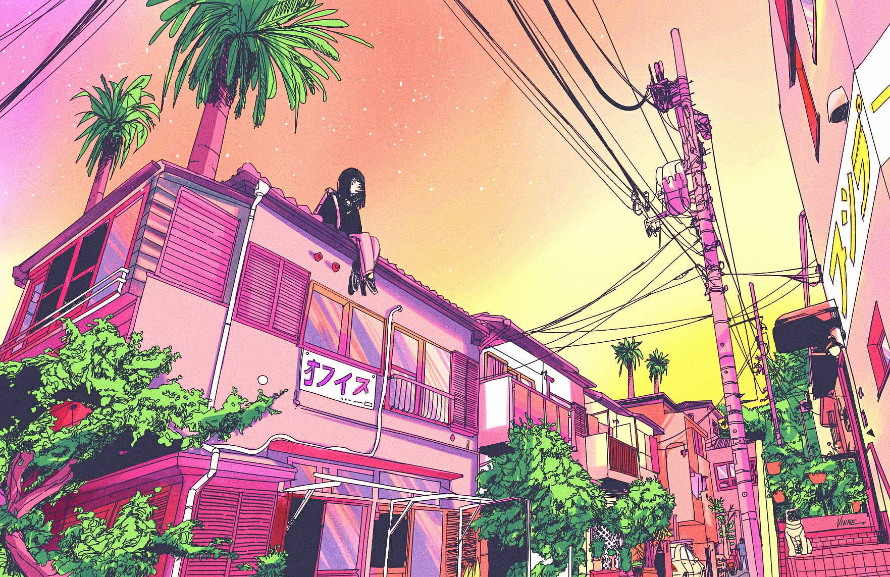 Captivating Purple Aesthetic Anime Wallpaper