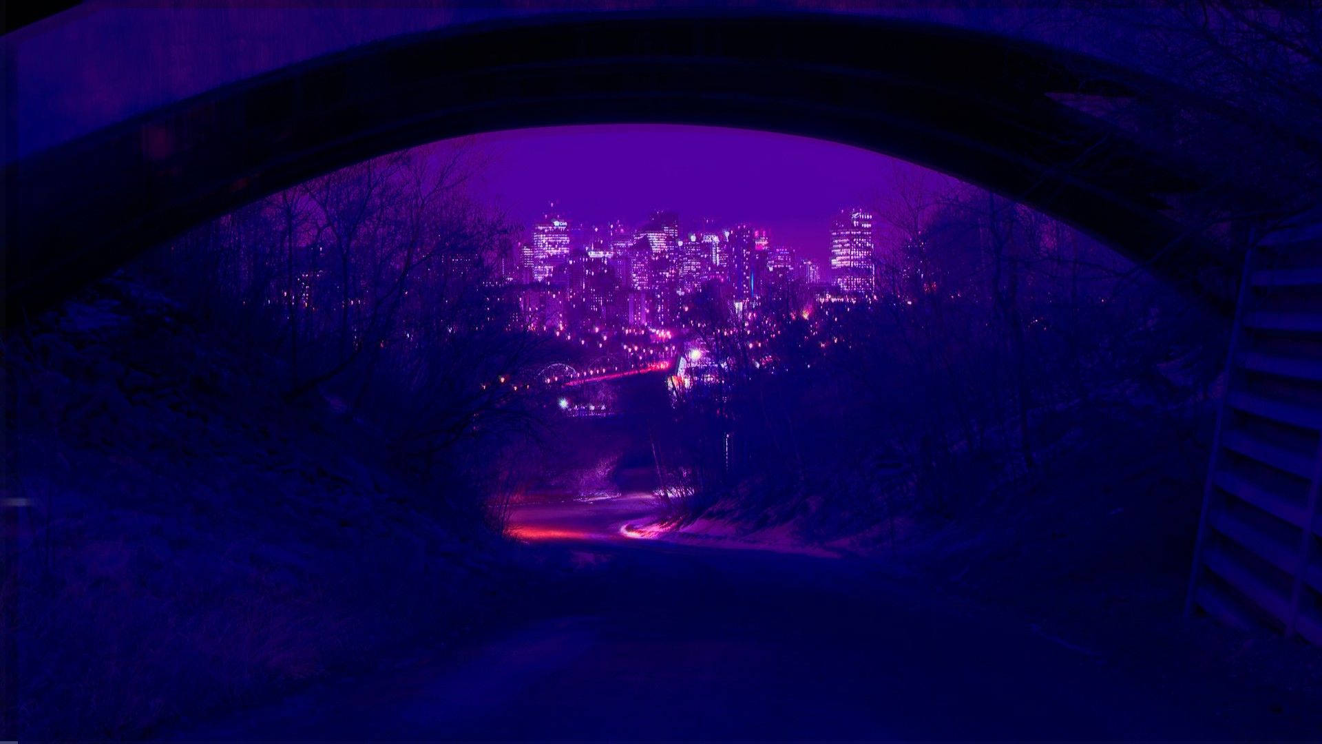 Purple Aesthetic Bridge Tunnel
