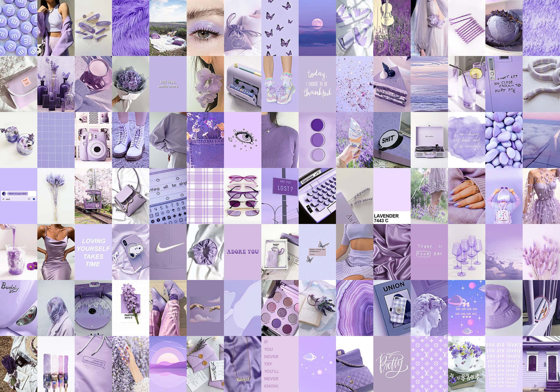 Image  A Rich, Colorful Purple Aesthetic Collage Wallpaper