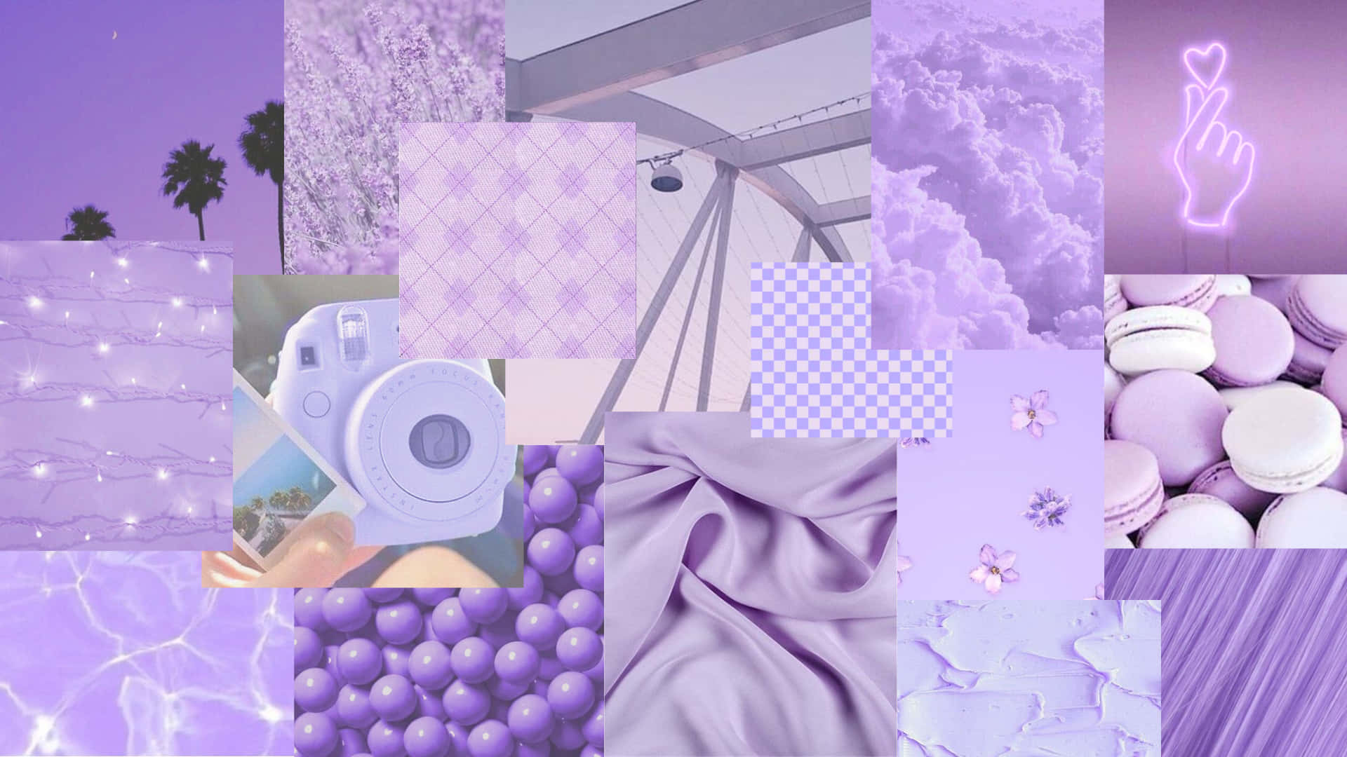 Various Shades of Purple Collage Wallpaper
